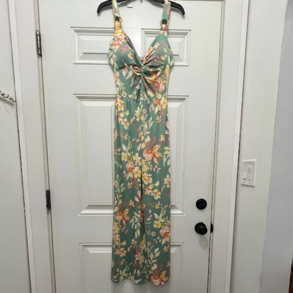 Petite Twist-Front Side-Slit Maxi Dress